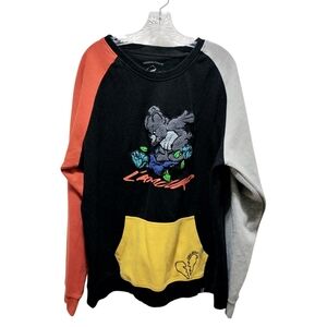Civilized Colorblock Graphic Unisex  Sweatshirt with Embroidered Design Size 3x